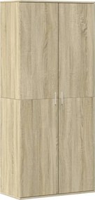 vidaXL sonoma tölgy színű szerelt fa cipősszekrény 80 x 39 x 178 cm