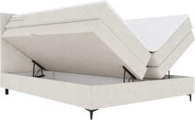 Kárpitozott BRIANA boxspring ágy 180x200 cm krém színű Matrac: Bonell rugós matrac