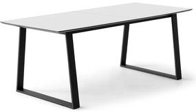Fehér bővíthető étkezőasztal fehér asztallappal 100x210 cm Meza – Hammel Furniture