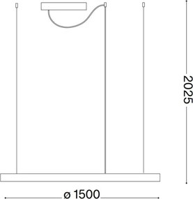 Ideal Lux - LED csillár kábelen ORACLE SLIM LED/83W/230V 4000K átmérő 150 cm fehér