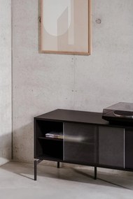 Fekete TV-állvány 116x55x42 cm Met Mini – noo.ma