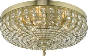 DAR LIGHTING ASM5475 ASMARA Kristály Mennyezeti Lámpa Antik Sárgaréz E14 IP20