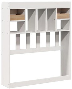 fehér tömör fenyőfa fejtámla tárolóval 75 cm