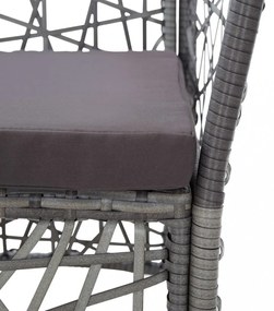 9 részes szürke kültéri polyrattan étkezőgarnitúra