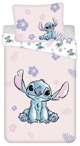 Jerry Fabrics Pamut ágynemű Lilo és Stitch Pink, 140 x 200 cm, 70 x 90 cm
