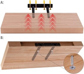 STILISTA Fali polc Volato 40 cm piros