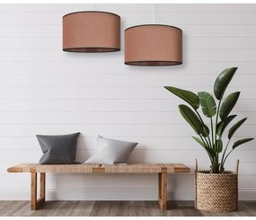 Duolla - Csillár zsinóron ROLLER 1xE27/15W/230V átm. 40 cm barna/fekete