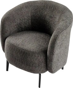 Fotel, szürkésbarna Taupe/fekete, PRESO