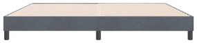 vidaXL sötétszürke bársony rugós ágy matrac nélkül 180x220 cm