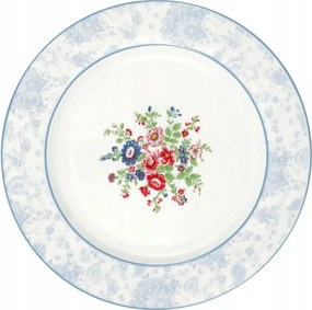 Ailis White Green Gate étkezési tányér, 25,6 cm