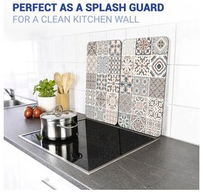 Edzett üveg tűzhely fedőlap szett 2 db-os 30x52 cm Universal Tile – Wenko