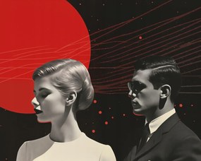 Poszter 50x40cm Futurisztikus Retro Elegáns