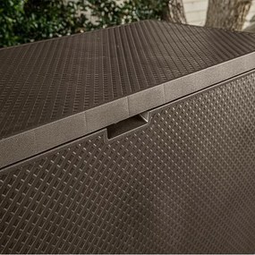 Keter Emily kerti tárolódoboz, barna, 280 l, 118 x 58 x 45 cm