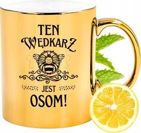 Arany csillogó bögre Horgászoknak Ajándék Nyomtatott Fotóval