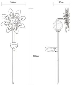 Globo 36575 - LED Napelemes dekoráció LED/0,02W/3V IP44