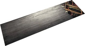 vidaXL mosható boros üveg mintás bársony konyhai szőnyeg 60x300 cm