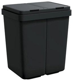 antracitszürke dupla szemeteskuka 2x25 L