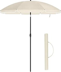 200 cm-es napernyő, UPF 50+ védelem, dönthető, talp nélkül, bézs