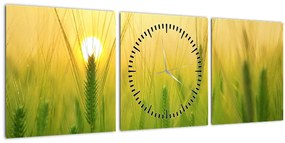 Kép - Mező gabonával (órával) (90x30 cm)