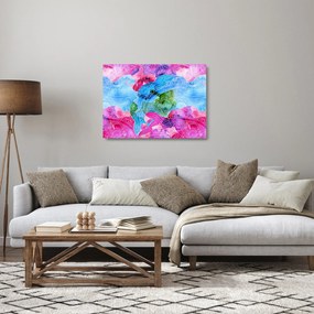 Kép - Színes hullámok (üvegen) (70x50 cm)