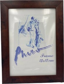 Képkeret 13x18 barna