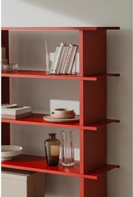 Piros fém könyvespolc 120x156x37 cm Hes – noo.ma