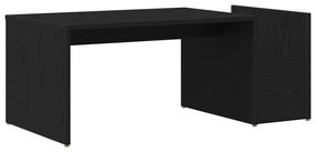 Fekete Tölgy Kávézó Asztal 90x45x35 cm Műgyanta