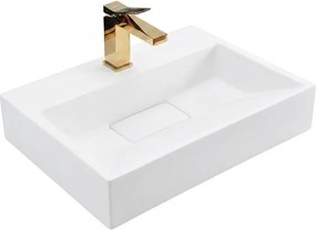 Rea Goya konglomerátum mosdó, 50 x 37 cm, fehér, REA-U8900