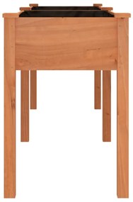 barna tömör fenyőfa kerti ültetőláda béléssel 203x53x76 cm