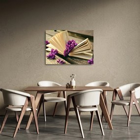 Kép egy levendula könyvről (üvegen) (70x50 cm)