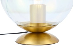 Art Deco asztali lámpa sárgaréz szivárványos füstüveggel - Pallon