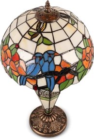BRILAGI - JUNGLE Tiffany stílusú ólomüveg asztali lámpa 1xE27/60W/230V + 1xE14/40W