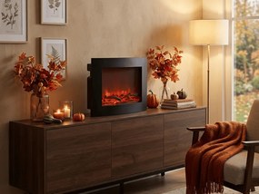LED dekoráció modern kandalló COZY WARM 40x50 cm, fekete