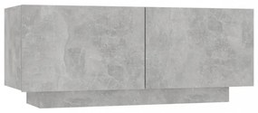 betonszürke szerelt fa TV-szekrény 100x35x40 cm