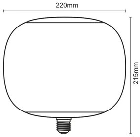 LED Izzó FILAMENT SMOKE T220 E27/4W/230V 1800K