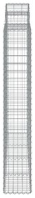 6 db íves horganyzott vas gabion kosár 200x50x180/200 cm