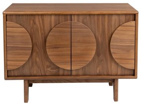 Barna alacsony komód diófa dekorral 82x58 cm Groove – Zuiver