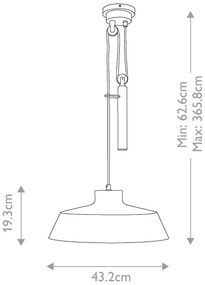 Feiss FE-CANDOR-P - Csillár zsinóron CANDOR 1xE27/60W/230V
