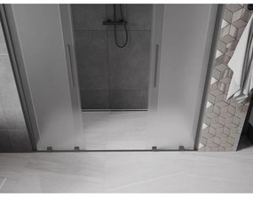 Mexen Velar Duo, tolózuhanyajtó nyitáshoz 180 cm, 8 mm-es matt üveg, polírozott grafit, 871-180-000-32-95