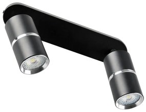 Spotlámpa BAMBOO 2xGU10/10W/230V fekete