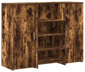 recepciós pult füstös tölgy 135x50x103,5 cm szerelt fa