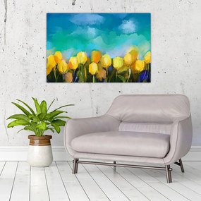 Sárga tulipán képe (90x60 cm)