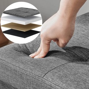 Puff 110x38x38 cm, tároló ottomán pad, 120 l, sötétszürke