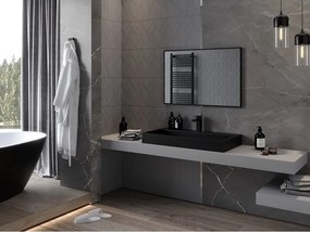 Mexen Loft téglalap alakú fürdőszobai tükör 90 x 60 cm, fekete keret - 9852-090-060-000-70