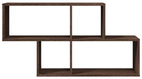 barna tölgyszínű szerelt fa fali polc 100 x 20 x 53 cm