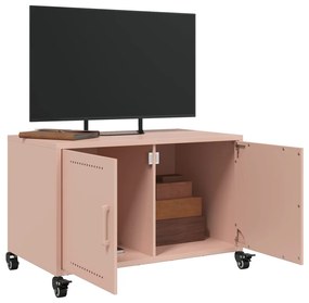 rózsaszín acél TV-szekrény 68 x 39 x 43,5 cm