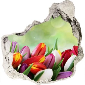 3d-s lyuk vizuális effektusok matrica Színes tulipán nd-p-69344290