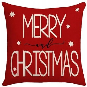 Karácsonyi párnahuzat MERRY CHRISTMAS 45x45 cm, piros