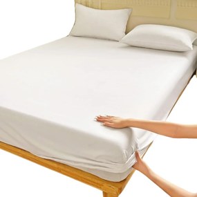 140X200 Mikroszálas Gumis Lepedő Gierekhoff Vastag Fehér