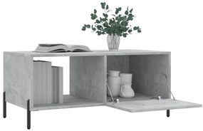 Betonszürke szerelt fa dohányzóasztal 90 x 50 x 40 cm